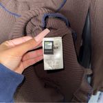 Fendi Wool Blend Ruffle Trim Knit Mini Dress in Chocolate Brown Photo 12