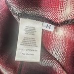 Cloth & Stone Blouse Womens Medium Red Plaid Button Split Back Buffalo Check Photo 3