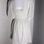 Lulus White Textured Puff Sleeve Mini Dress – Size XS Photo 4