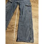 Women's High Waist Denim Cargo Pants Jeans Pocket Design 29"‎ Waist Streetwear Blue Photo 5