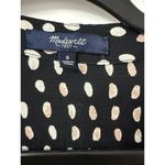 Madewell Black Dot Silk Shirt Dress Belted Long Sleeve Size Small Photo 2