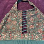 Unbranded one piece swimsuit turquoise on the bottom w/ flowery print on top EUC Size L Photo 6