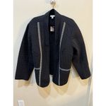 J.Jill $159 PURE JILL Seersucker Jacket Plus 2X Open Quilted Embroidered Lagenlook Boho Photo 3