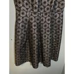 Talbots NWT  Black Metallic Silver Daisy A Line Pleated Tank Dress Party Size 18 Photo 3