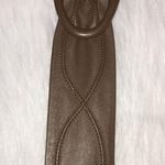 Genuine Leather Women’s Brown Loop Design Belt with Oval Buckle Photo 0