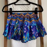 LF Millau from blue, purple, yellow & green print soft shorts Photo 0