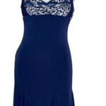 Cache Blue Dress Sleeveless Stretch Halter Spaghetti Straps Size 6 VINTAGE USA Photo 9