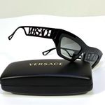 Versace  53mm Irregular Sunglasses VE4432U Black NEW Photo 6