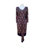 Tory Burch  Silk Jersey Long Sleeve Paisley Print Sheath Dress Medium Photo 2