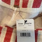 Free People  Its A Wrap Tuscany Mini Skirt with Red White Stripes Size Large NWT Photo 9