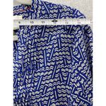 HD in Paris  Anthropologie Women's Half Button Down Shirt Blue Size 04 Chevron Photo 9