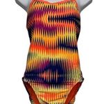 Nike Women's  Shutter Multicolor Orange Navy Purple Swimsuit Size 10 EUC #1290 Photo 0