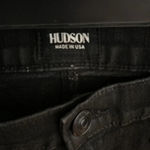 Hudson Jeans Hudson black coated skinny jeans size 28 with distressed knees Photo 1