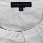 Sanctuary  Danni White Embroidered Floral Button‎ Front Blouse Top Size M Photo 4