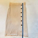The Nines Boutique Creamy Beige Knit Faux Button Detail Midi Skirt Womens Size M Size M Photo 9