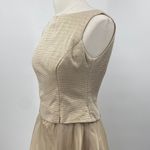 Vintage 90s Evening Gown Full Skirt Iridescent Organza High Neck Metallic Gold Size XS Photo 4