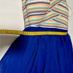 B Darlin Cream and Pink Zigzag Dress Photo 4