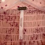 Free People  Stars Align Printed Top Blouse Women's Small Pale Pink Boho Hippie Photo 7