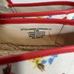 Johnny Was  Andra Espadrille White Floral Embroidered Size 5.5 Photo 4