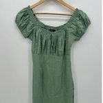 Lulus  Womens Mint Green Milkmaid Dress Size M Mini Cottagecore Fitted Dainty Photo 0