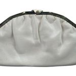 Vintage Off White Genuine Leather Crossbody Shoulder Bag Chain Strap Envelope Cl Photo 0