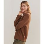 Jenni Kayne Women's Brown Cashmere Oversized Crewneck Sweater Size XL Photo 2