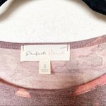 Perfect Peach Floral Print Crewneck Long Sleeve Peplum Top Size Small Photo 4