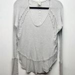 We The Free Sweater Womens XS Thermal Waffle Knit Boho Minimalist Stretch Lounge Photo 0