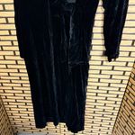 Victoria's Secret  Gold Label Black Crushed Velvet Long‎ Robe Size Small Photo 3