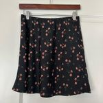 Hollister  satin floral ultra high rise mini skirt in black  Size small Photo 0