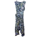 Calvin Klein Calvin Klein Mixed Floral Print Hanky Hem Chiffon Sleeveless Midi Dress Size 14 Photo 8