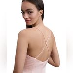 Anthropologie ANTHRO BHLDN CORSETED PINK LONG RUCHE SIDE LINED MAXI CRISS CROSS CROSS DRESS Photo 1