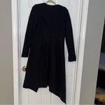 Akris  Zip Front Asymmetric Midi‎ Dress Neoprene Womens Size US 10 Black Goth NEW Photo 13