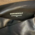 We Wore What  black sheen crossover leggings Photo 3