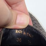 M. Gemi Cerchio Leather‎ Slip On Shoes in Brown Size 6 White Photo 6