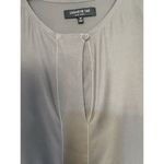 Lafayette 148 NY Gray Blouse Silver Thread Holiday Dressy Casual Date‎ Nite Size M Photo 1