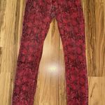 Hot Kiss  Skinny Lily‎ Red Black Snake Print Jeans Size 5 Photo 0