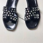 Nicole Miller Women's Black and Silver Embellished Jewels Women's Sandals Sz 7 Photo 6