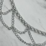 Draped Silver Tone Metal Chain Link Belt Y2K XS/Small XS/S ✨ Photo 5