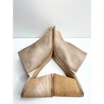 BP Mules Womens Size 10 Tan Slip On Open Toe Block Heel Fabric Upper Photo 6