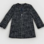 Size 6 J.Crew Tweed Swing Lady Coat Black Wool Blend Fringe Trim Coat MSRP $198 Photo 0