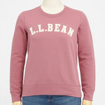 LL‎ Bean 1912 Sweatshirt Womens S Crewneck Washed Orchid Collegiate Logo Casual Pink Photo 0