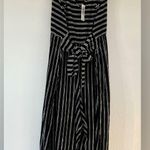 Torrid NWT  Black & White Stripe Rib Culotte Jumpsuit Boho Playsuit Wide Leg Photo 2
