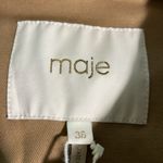 Maje  Overshirt Shirt Jacket Belted Cotton Canvas Camel Size Small 36(US 26) NWT Photo 3