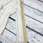 Bebe  Women's Blazer‎ Cream/Ivory Striped Colored Blazer [Size 6] Made in USA Photo 7