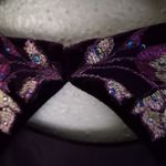 Mon Cheri Ellie Wilde Mon Cherie 10 Purple Velvet Beaded Crop Top Formal Photo 4