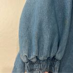 Blair Y2K  Denim Quilted Jacket Embroidered Floral Western Puff Large Photo 5