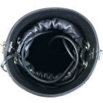 SALAR Italian Leather Studed Bucket Handbag Black Boho Luxury Rare Made In Italy Photo 10