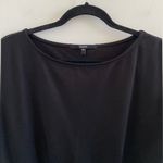 Quince Black Ultra Stretch Ponte Knit Cap Sleeve Dress Size Medium Minimalist Photo 3