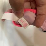 Victoria's Secret Victoria’s Secret Pink and Black Bright Neon Strappy Bikini Bathing Suit Top Photo 5